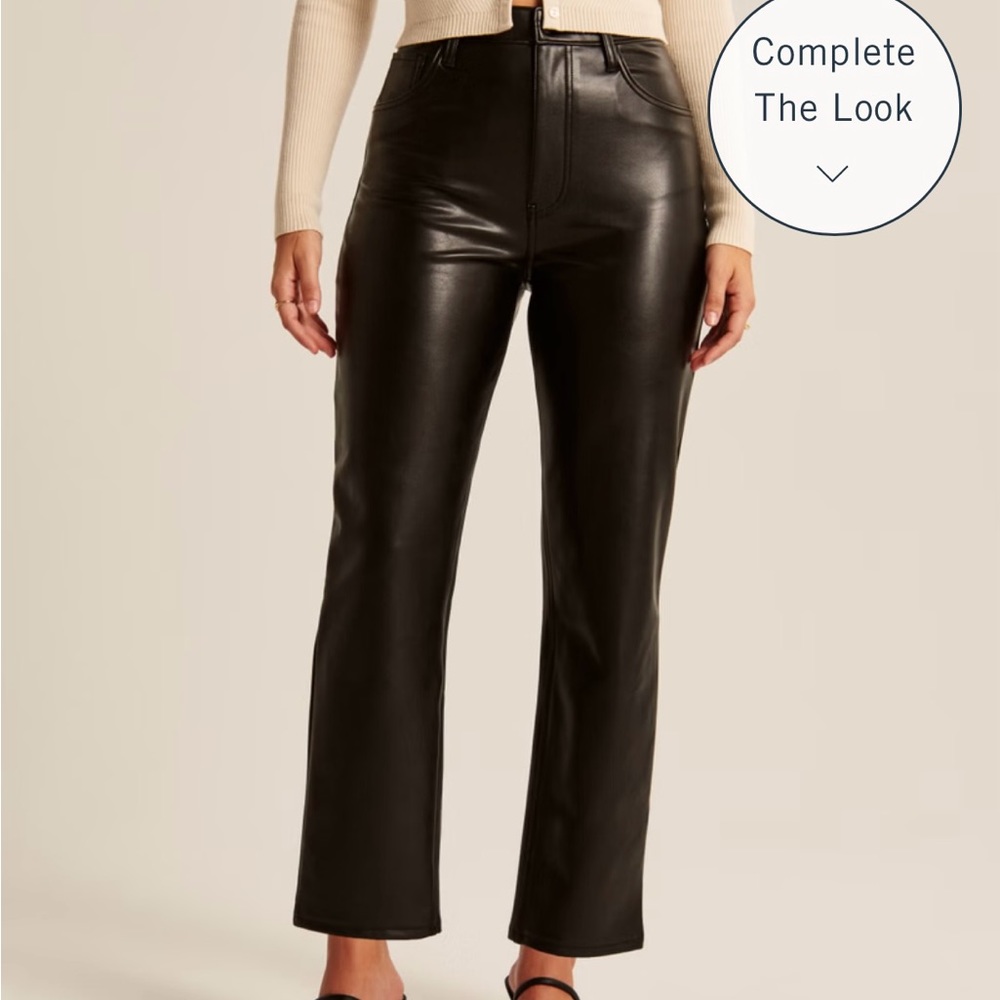 Black Curve Love Vegan Leather Pants